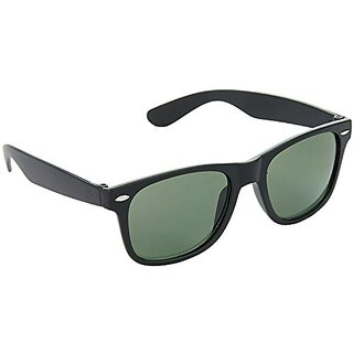 HRINKAR Men's Green Mirrored Wayfarer Sunglasses