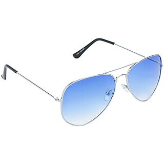 HRINKAR Men's Blue Mirrored Aviator Sunglasses
