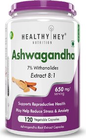 Healthyhey Nutrition Pure And Organic Ashwagandha Root 500 Mg -120 Capsules