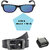 David Martin Blue Mercury/Mirrored (UV 400 Protection) Stylish Unisex Wayfarer Sunglass-Rubber Finish Free Belt + OTG