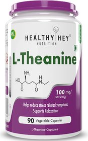 HealthyHey L-Theanine 100mg- Support Relaxation - 90 Vegetarian Capsules