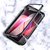 UTTOO 360 Degree Magnetic Adsorption Metal Bumper Tempered Glass Clear Shockproof Full Cover Case (Black) for  iPhone X