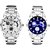Avio Seel Combo of Silver  Blue Analogue Multi-Colour Dial Watch Combo for Men