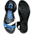 Vtree Casual Summer Wear blue Black Flat Sandals For Ladies - 8008