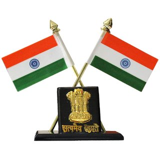 Buy Voila Indian Flag With Ashok Stambh Car Dashboard Indian Flag