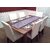 KAPSON DECOR Set of 7 Piece(1+6) PVC imported fabric RED FWR colour Dining Table Mats with Table Runner for Dining Table