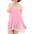Temfen Women's Pink Premium Babydoll Sexy Intimate Nightwear with G-String