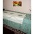 AH  Patch Work  Floral Design  Heavy Cotton Single Bed Diwan Sheet  (Set of 1 Pc ) - Green color  ( No Pillow Cover Included)