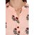 Janasya Women's Peach Rayon Flared Floral Print Kurta