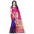 Indian Fashionista Womens Pink Embellished Banarasi Silk Saree With Blouse