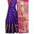 Indian Fashionista Womens Pink Embellished Banarasi Silk Saree With Blouse