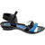 Vtree Casual Summer Wear blue Black Flat Sandals For Ladies - 8008