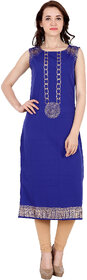 Fabster Women's smart fit  straight Blue Color Kurti
