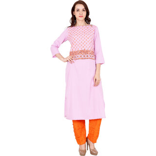 Fabster Women's smart fit  straight multi Color Kurti