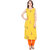 Fabster Women's smart fit  straight yellow Color Kurti