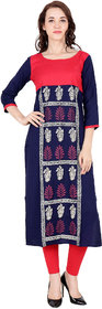 Fabster Women's smart fit  straight multi Color Kurti
