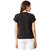 Miss Chase Women's Black Round Neck Continuous Short Sleeve Cotton Solid Twill Pocket T-Shirt