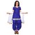 Blue Color Cotton Embroidered Unstitched Patiyala Salwar Suit (blue kudi)