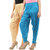 Buy That Trendz Women's Cotton Viscose Lycra Patiyala Salwar Harem Bottoms Patiala Pants Light Skin Turquoise Combo Pack of 2