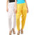 Buy That Trendz Women's Cotton Viscose Lycra Patiyala Salwar Harem Bottoms Patiala Pants White Yellow Combo Pack of 2