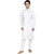 Conway White Cross Desiged Cotton Kurta For Mens