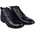 Genuine Leather Black Formal Lace up Half Boot