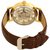 Round Dial Brown Leather Analog Watch For Men by Sai Enterprises