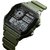 Skmei And Y GREEN Round And Square Dail Black And Green Silicone StrapMens Quartz Watch For Men