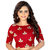 Dwarkesh Fashion Red Bangalore Silk Embroidered Work Ready Made Blouse(dfkf-mapple.red)