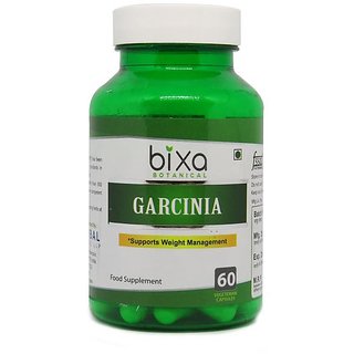Garcinia Extract HCA 60 Vrikshamla 60 Veg capsules (450mg)  Useful in weight loss  prevention of accumulation of fat  Improves heart function and useful in piles  Bixa Botanical