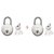 only 4 you Round Padlock 5 Lever 40 Mm (Set of 2)