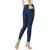 Miss Chase Women's Navy Blue Skinny Fit High Rise Regular Length Clean Look Knee Slit Denim Stretchable Jeans