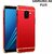 New Chrome 3IN1 Luxury Full Body Protective Back Cover for Samsung Galaxy A6 Plus-RED