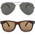Zyaden Black Aviator UV Protection Unisex Sunglasses Combo