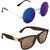 Zyaden Blue Round UV Protection Unisex Sunglasses Combo