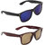Zyaden Blue Wayfarer UV Protection Unisex Sunglasses Combo