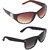 Zyaden Brown Oval UV Protection Unisex Sunglasses Combo