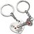 DY Fashion Couples Key Chain Key Ring Ornaments Pendants Decorations Heart And Key