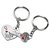 DY Fashion Couples Key Chain Key Ring Ornaments Pendants Decorations Heart And Key