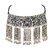 sparkle  Jewellery Oxidised Silver-Plated Floral Stone-Studded Afghani Necklace