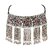 Sparkle Oxidised Silver Plated Floral Stone Studded Afghani Necklace