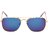 HH Rectangular Blue Mirrored Sunglass With Free Uv Protected Black Wayfarer Sunglass For Unisex.