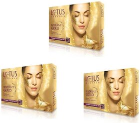 Lotus Herbal Radiant Gold Cellular Glow Facial Kit,525gm pack of 3