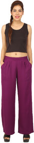 CHINMAYA Regular Fit Women's Purple Trousers