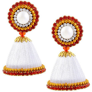 Round Shape Multi Color Beaded Silk Thread Earrings For Party Wear at Best  Price in Faridabad | Saumakshi Designs