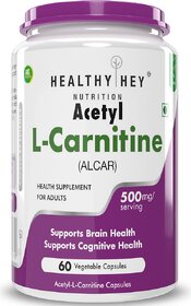 HealthyHey Nutrition Acetyl LCarnitine ALCAR 60 Veg Capsules