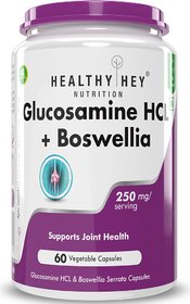 HealthyHey Nutrition Glucosomine HCL + Boswellia - Support Joint Health - 1000MG - 60 capsules