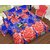 IDOLESHOP Polycotton Double 3D Printed Bedsheet(1 Bedsheet & 2 Pillow Cover, Multicolor)