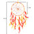 ILU Dream Catcher Wall Hanging Handmade Beaded Circular Net with Feather Decoration Ornaments Size 17cm DiameterYellow  Red
