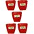 Corporate Gift/Office Table top/Square Planter Table top Colorful Pot (Pack of 5) Red